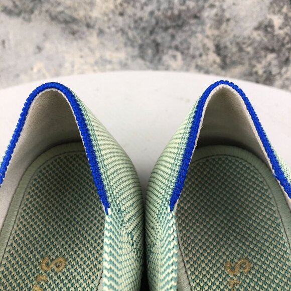Rothy's Women's Size 6.5 The Point Mint Green Pointed Toe Slip On Ballet Flats - Picture 4 of 13
